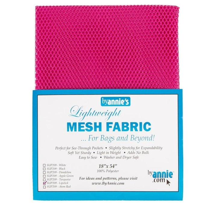 By Annie Lightweight Mesh Fabric - Lipstick - 1/2yrd