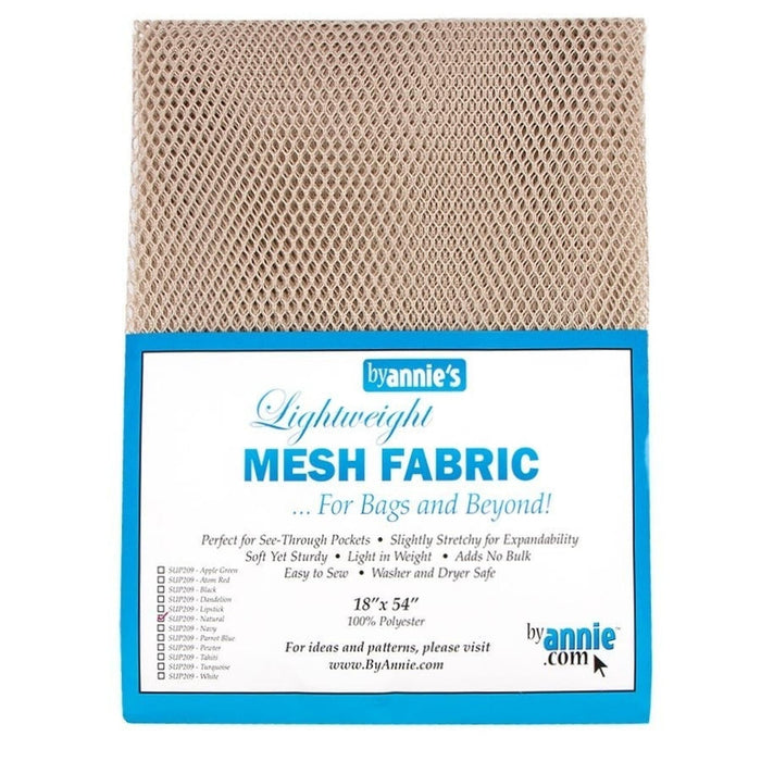 By Annie Lightweight Mesh Fabric - Natural- 1/2yrd