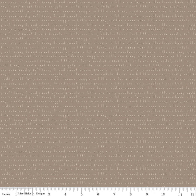 Leo & Savannah by Riley Blake - Text Taupe