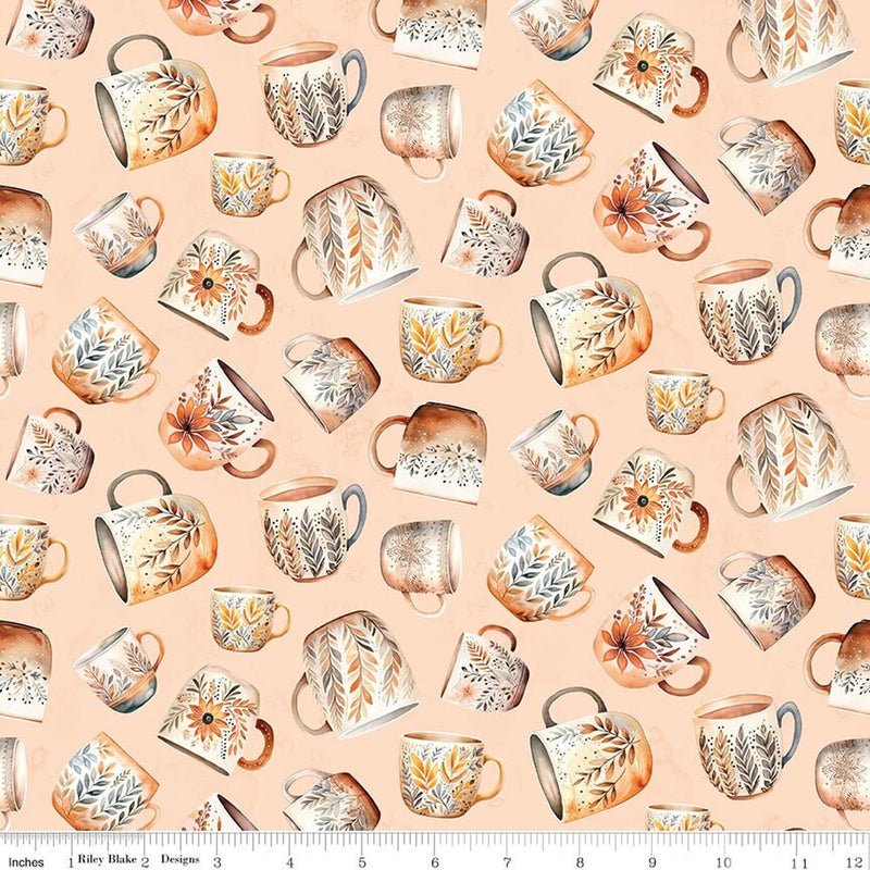 Coffee Time by Riley Blake - Coffee Mugs Shell