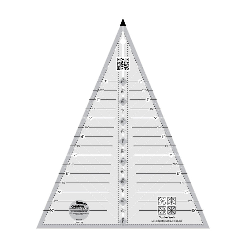 Creative Grids Quilt Ruler Spider Web
