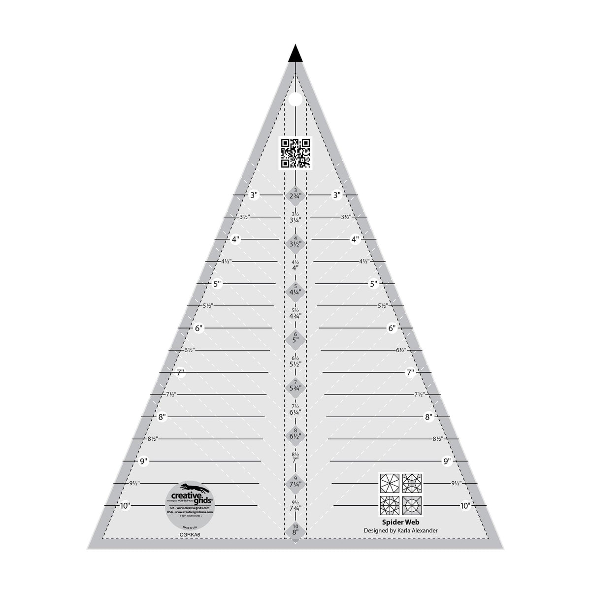 Creative Grids Quilt Ruler Spider Web - Sewing Notion | Gotham Quilts