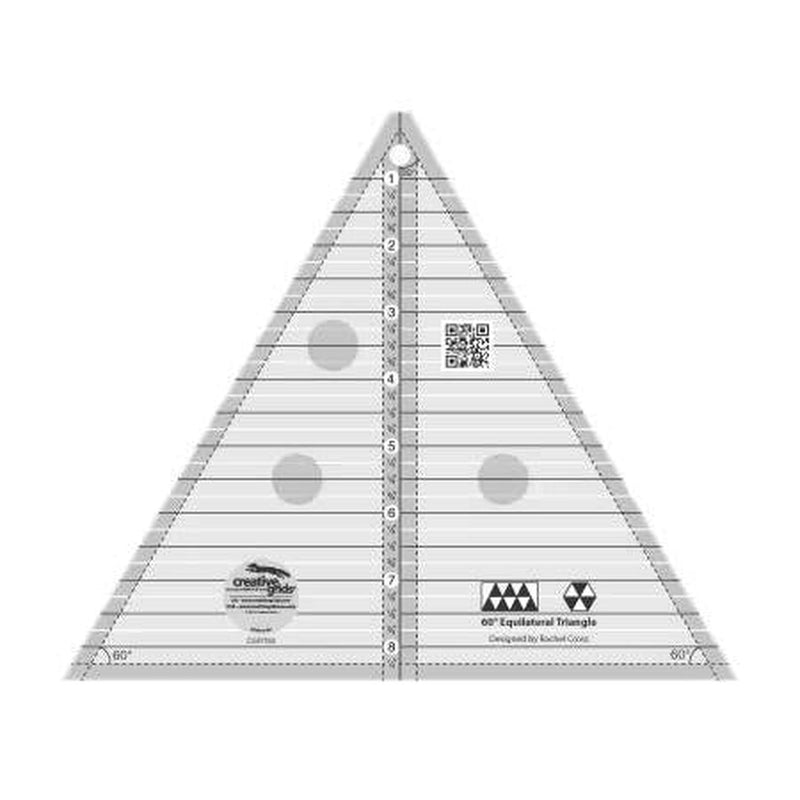 Creative Grids Quilt Ruler 60 Degree 8-1/2in Triangle
