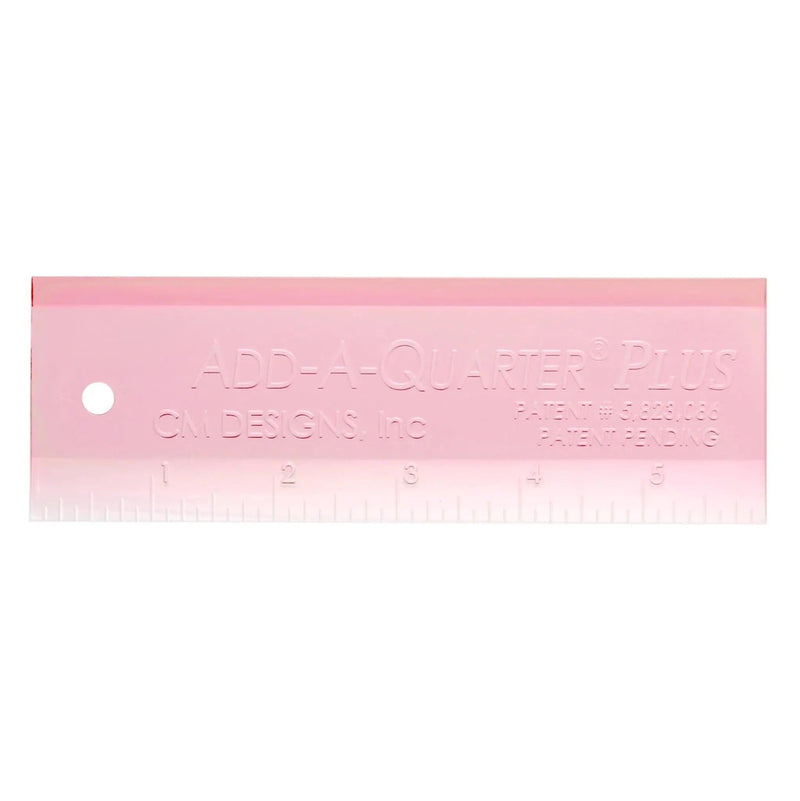 Add A-Quarter Ruler 6in Plus Pink