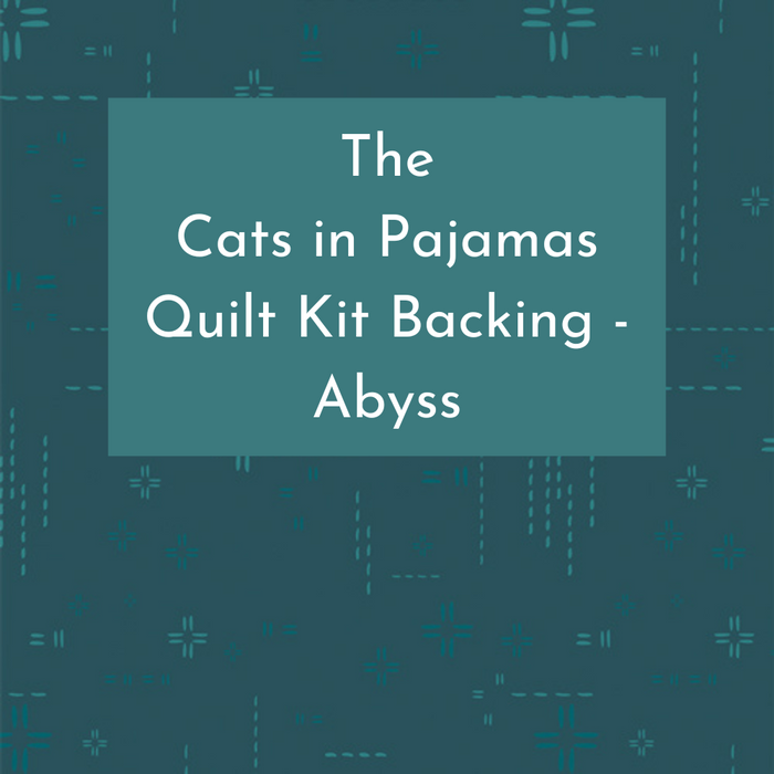 Cats in Pajamas Quilt Kit Backing - Abyss