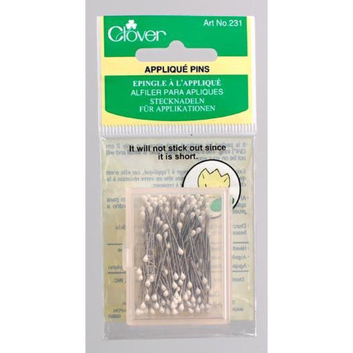 Clover Applique Glass Head Pins Size 12