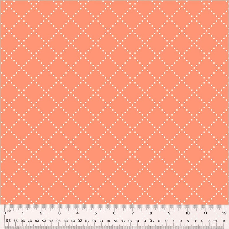 Clover and Dot Grid - Coral