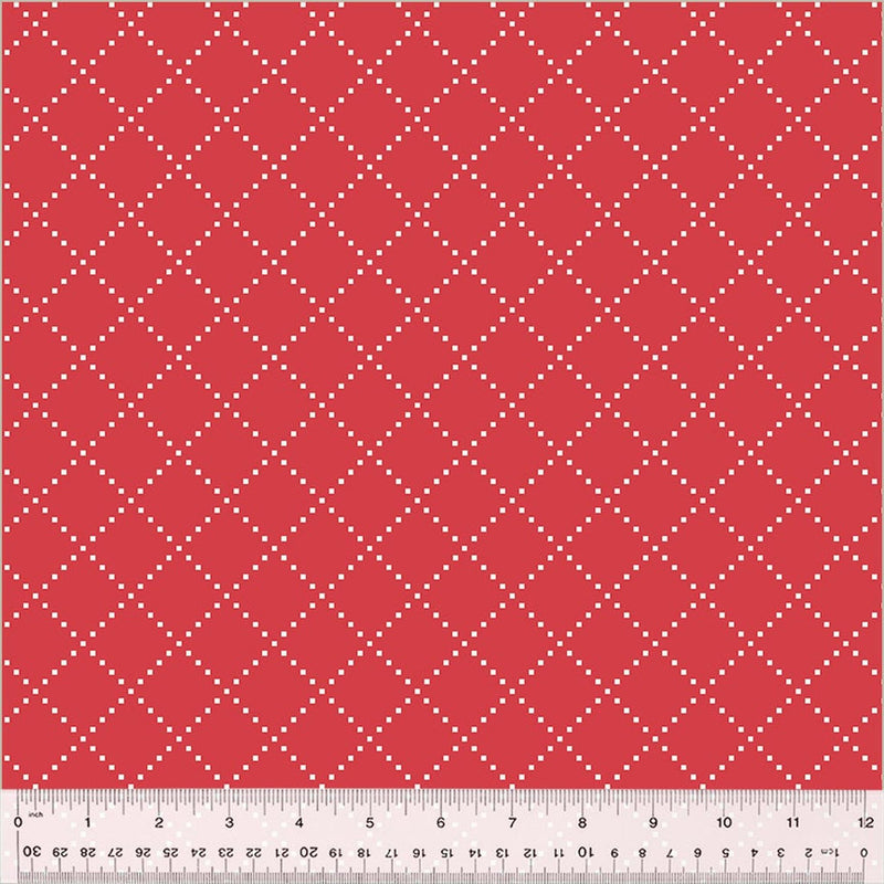 Clover and Dot Grid - Red
