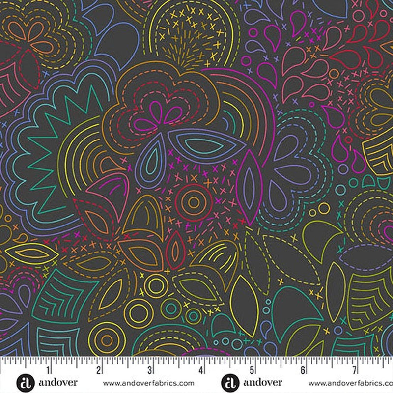 Color Wheel by Alison Glass - Rainbow Stitched: Night
