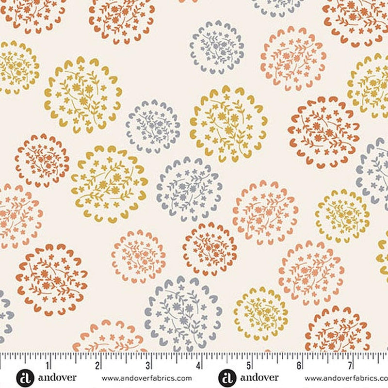 Conway Cottage by Karen Lewis Textiles - Bunches: Chalk