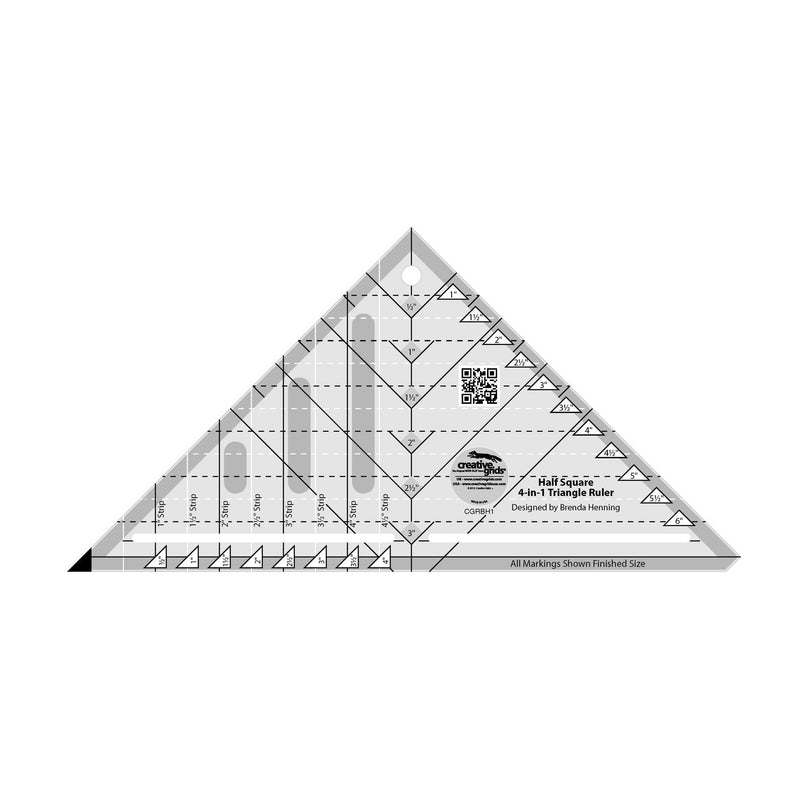 Creative Grids Quilt Ruler Half-Square 4-in-1 Triangle