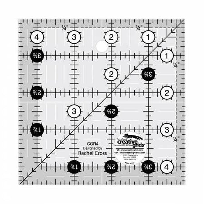 Creative Grids Ruler 4 1/2 inch Square