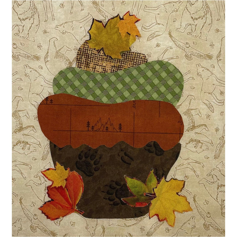 Cupcake Collage Kit - Autumn Leaves