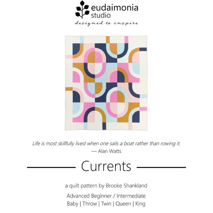 Currents PDF Quilt Pattern by Eudaimonia Studio