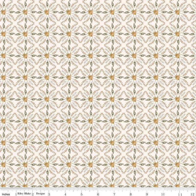 Dancing Daisies Blooming Gingham - Ecru