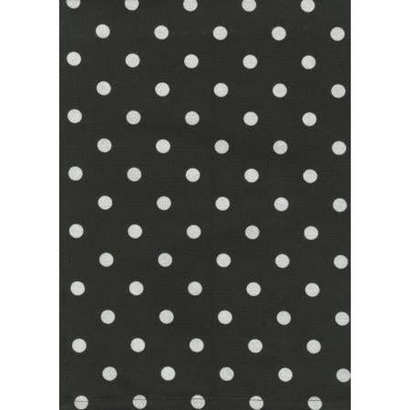 Dunroven House Tea Towel - Black Polka Dots