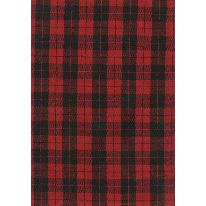 Dunroven House Tea Towel - Bright Red and Black