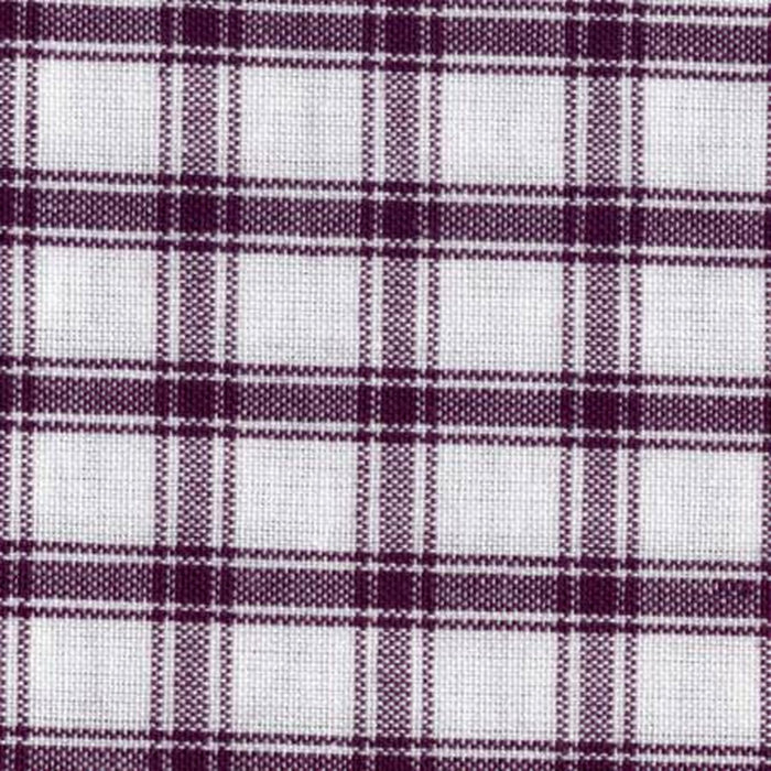 Dunroven House Tea Towel - Check Purple and Cream