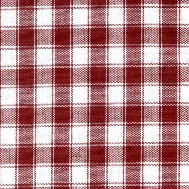 Dunroven House Tea Towel - Check Red and White