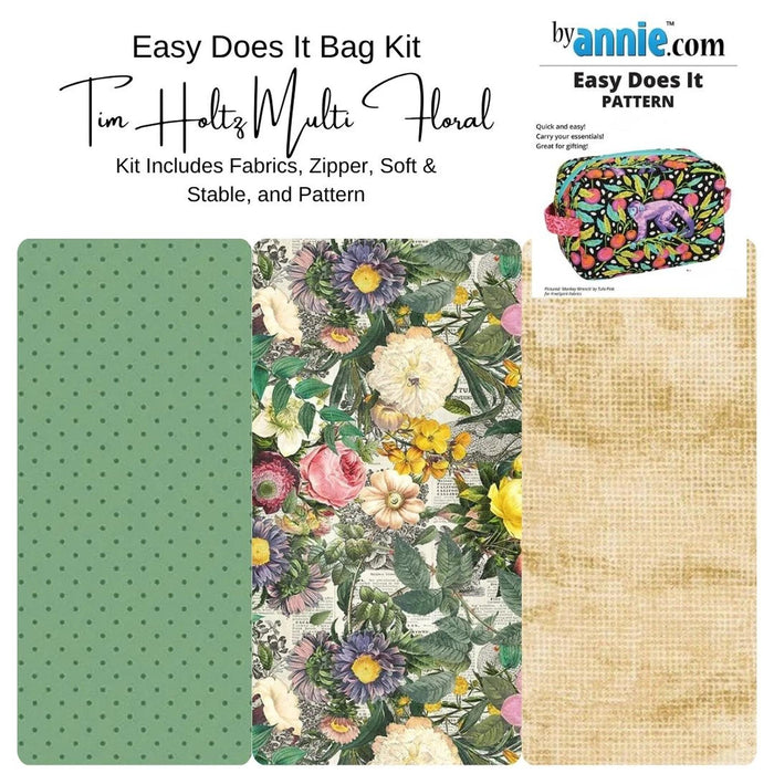 Kit: Easy Does It Bag Tim Holtz Floral Multi