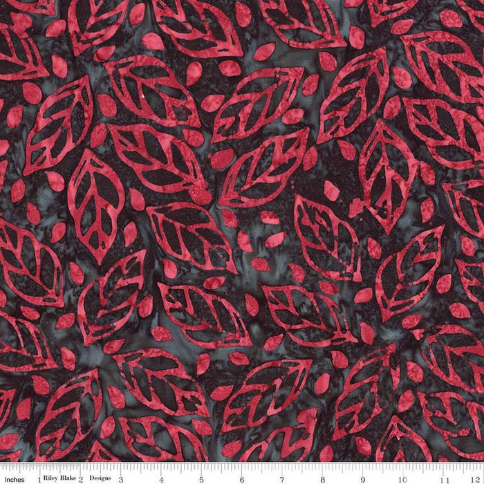 Expressions Batik Floral Reflections by Riley Blake - Black Cherry Chutney