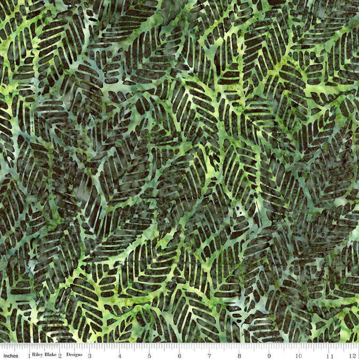 Expressions Batik Floral Reflections by Riley Blake - Grass