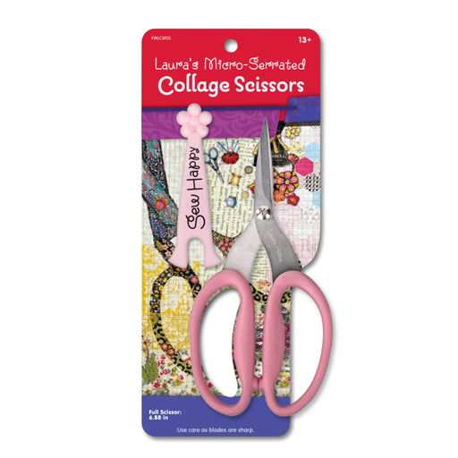 Laura Heine Micro-Serrated Collage Scissors w/Protective Cover