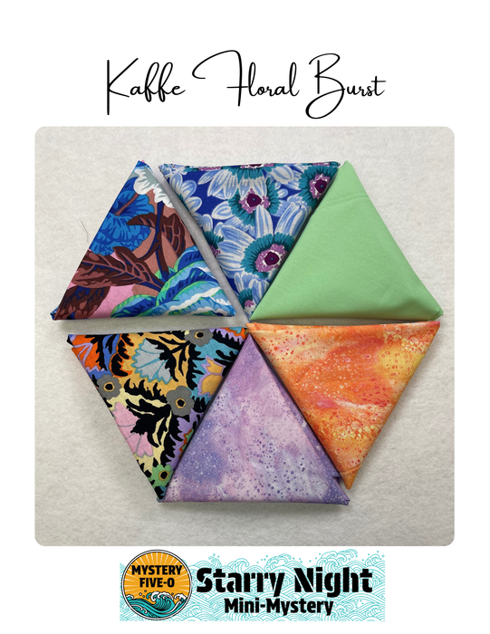 Mystery Five-0 Mini Mystery - Starry Night FQ bundle - Kaffe Floral Burst