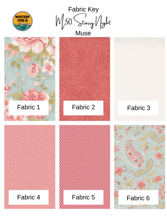 Mystery Five-0 Mini Mystery - Starry Night FQ bundle - Muse