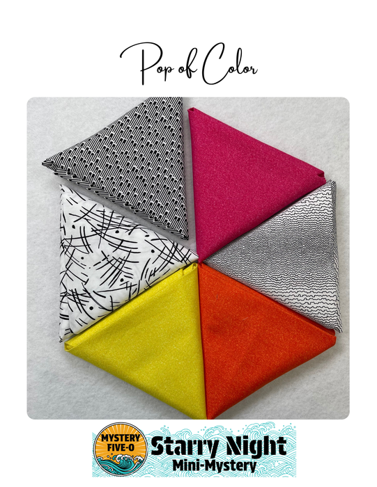 Mystery Five-0 Mini Mystery - Starry Night FQ bundle - POP of Color