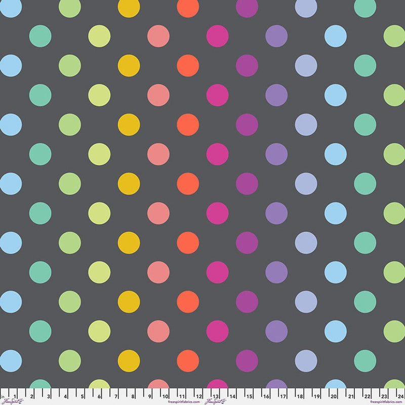 Graywork & True Colors by Tula Pink - (Minky) Disco Poms - Shadow