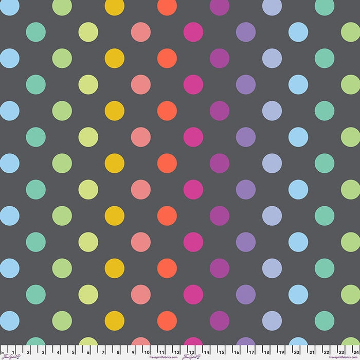 Graywork & True Colors by Tula Pink - (Minky) Disco Poms - Shadow