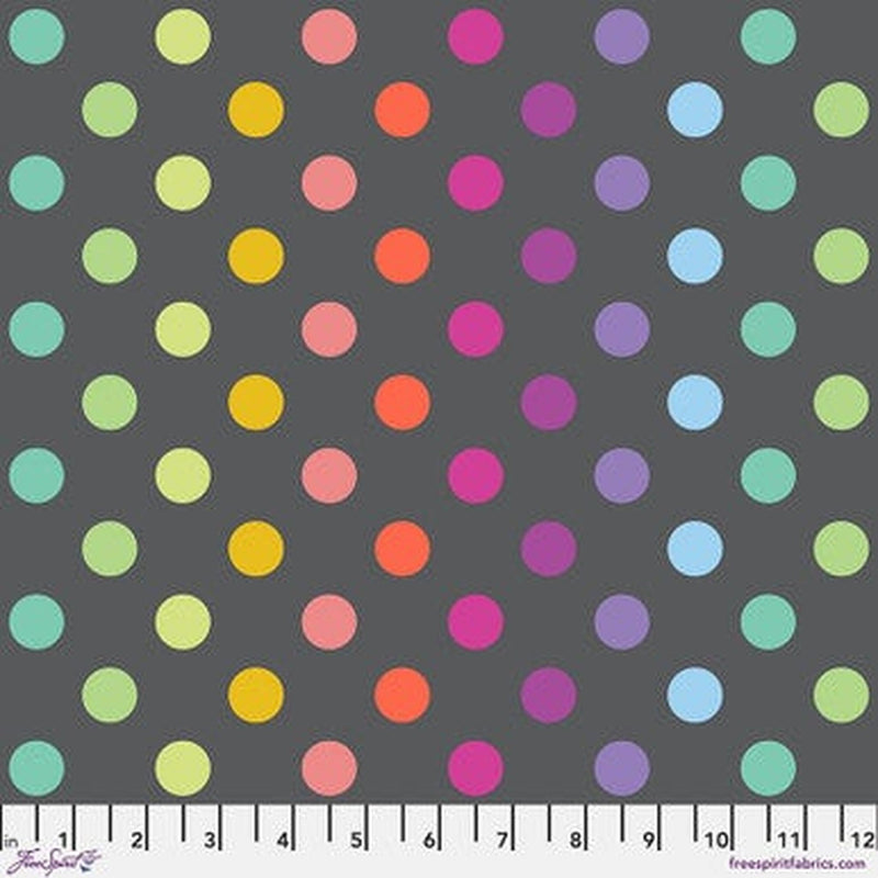 Graywork by Tula Pink - Disco Poms - Carbon