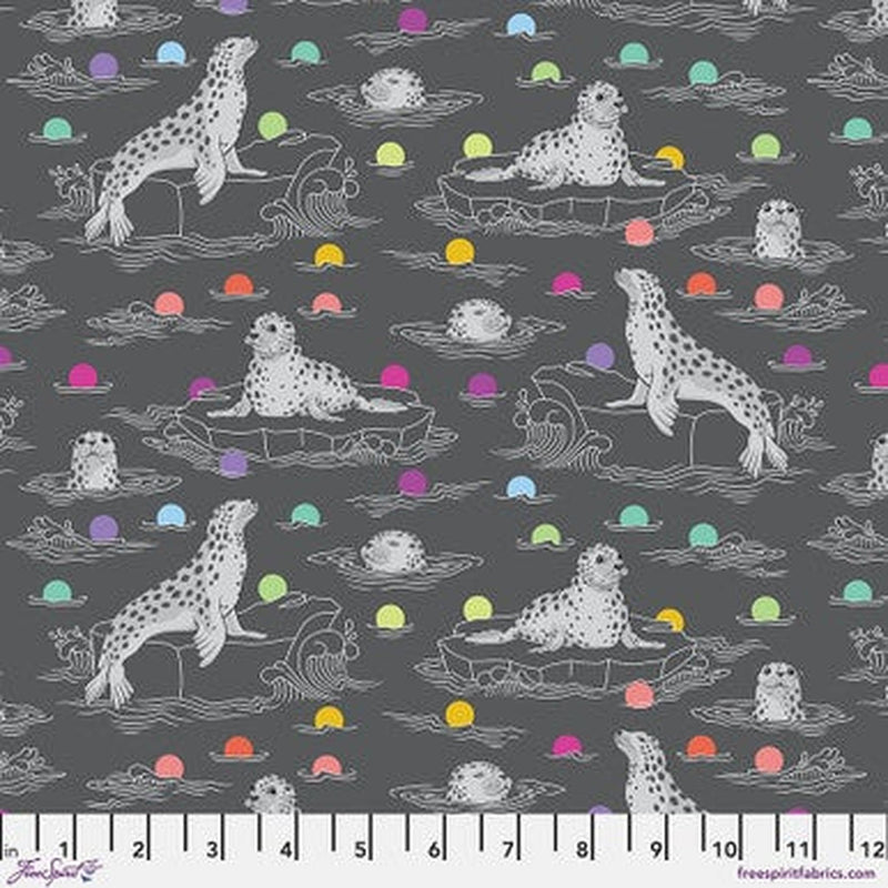 Graywork by Tula Pink - Seal the Deal - Carbon