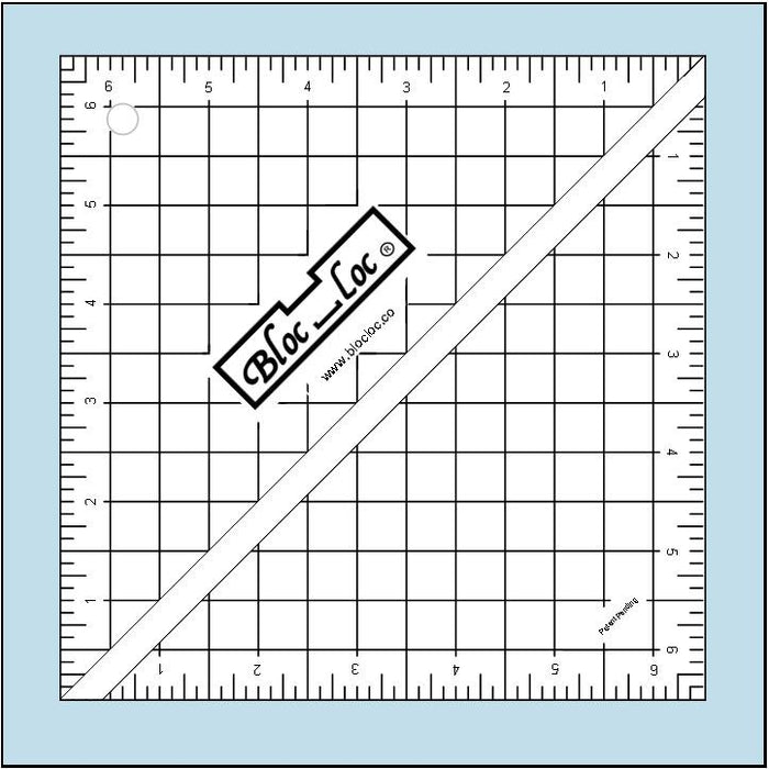 JULY PREORDER -- 6.5" Half Square Triangle Bloc Loc Ruler