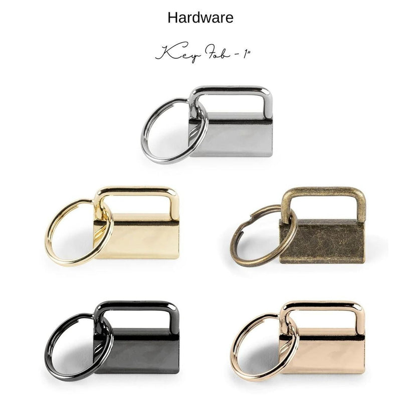 Hardware: Key Fob with Split Ring - 1" | Multiple Finishes