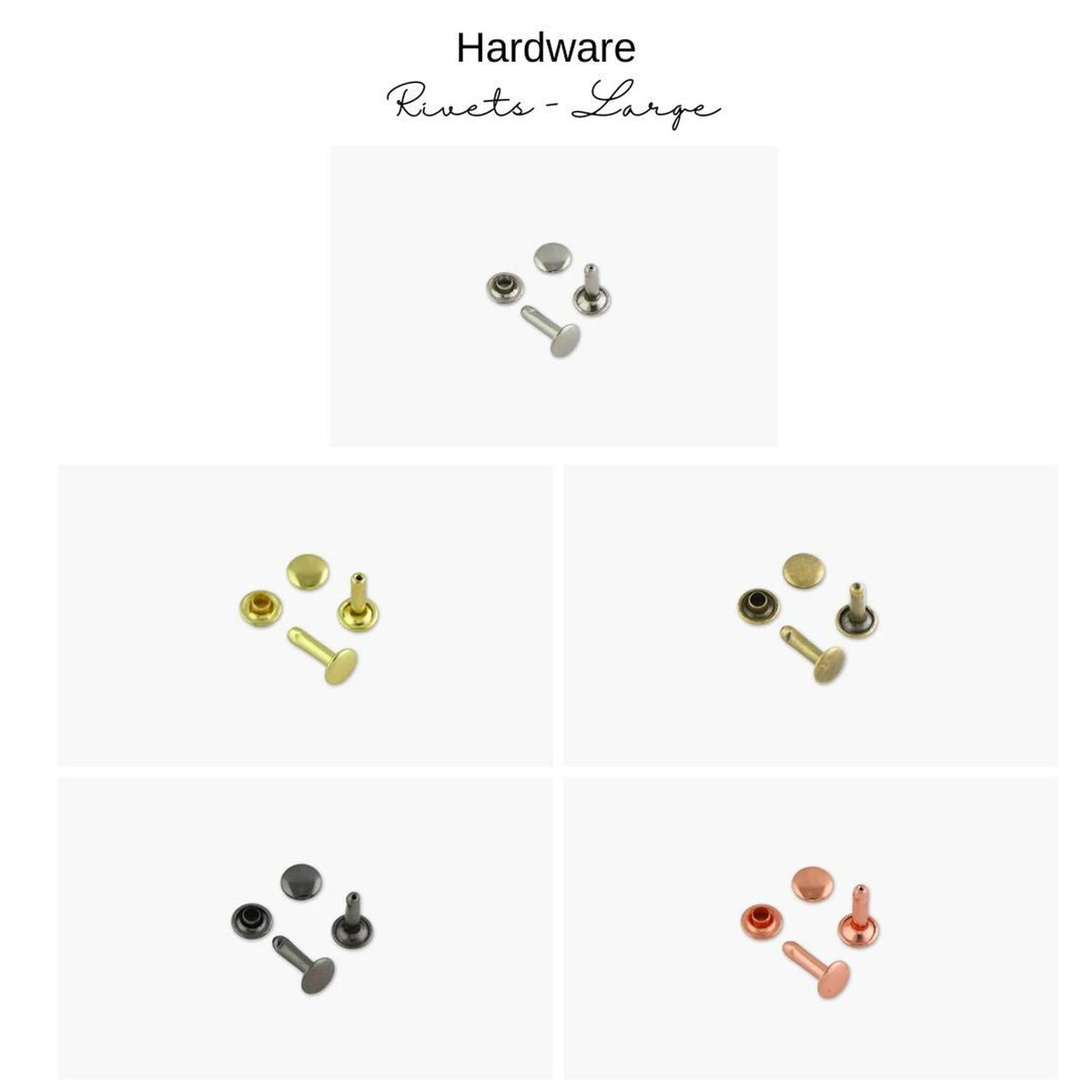 Hardware Rivets Hardware: Rivets - Large | Multiple Finishes — Gotham Quilts