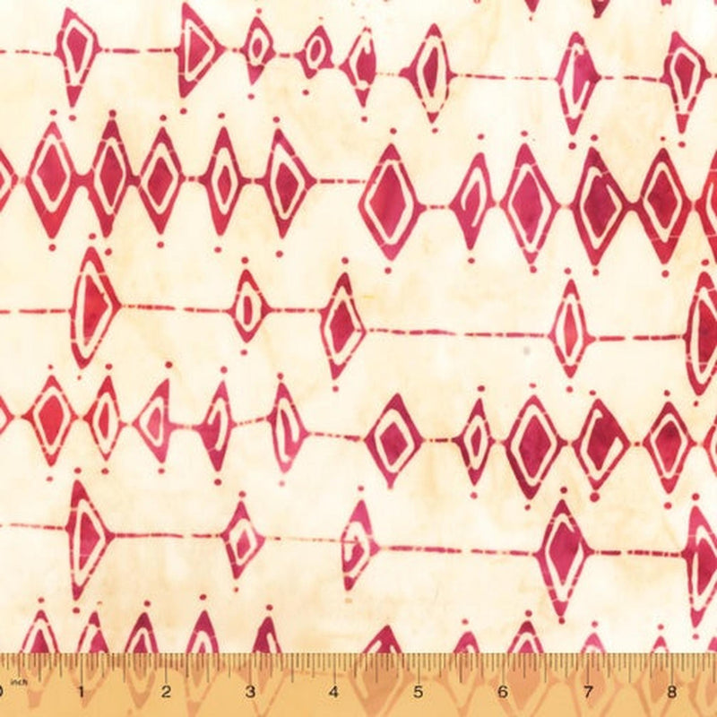 Here-There by Marcia Derse - Argyle - Ruby