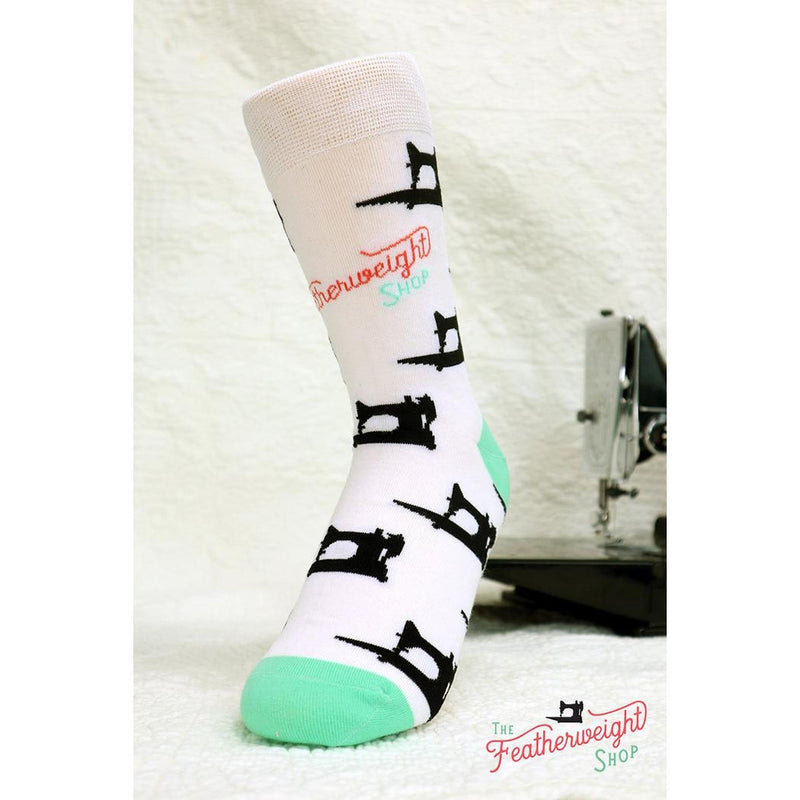 Quilt Socks, Black Singer Featherweights - Featherweight Shop Design