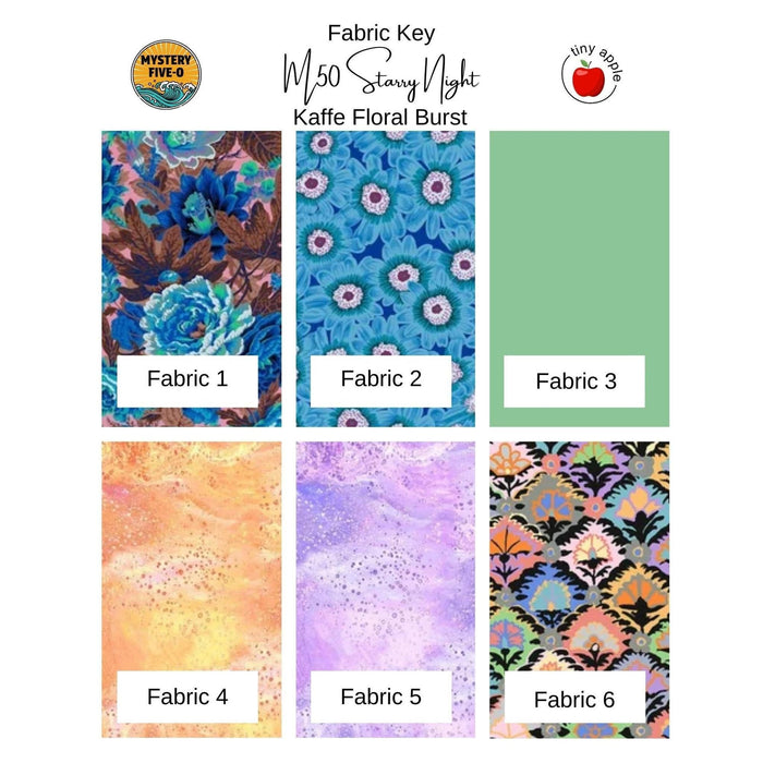 Kit: M50 Starry Night | Kaffe Floral Burst (Pattern Included)