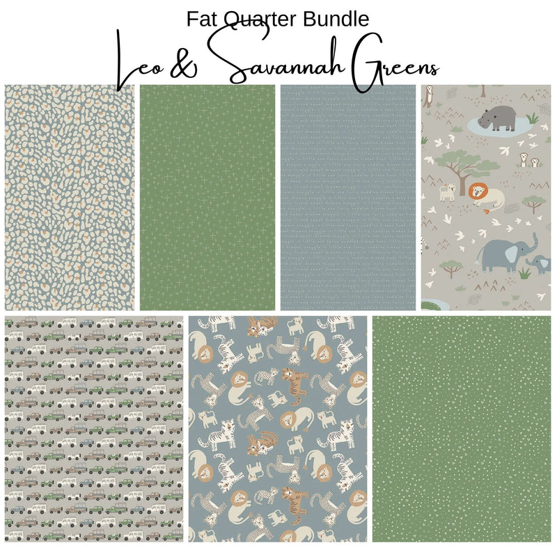 Fat Quarter Bundle (7) Leo & Savannah - Green