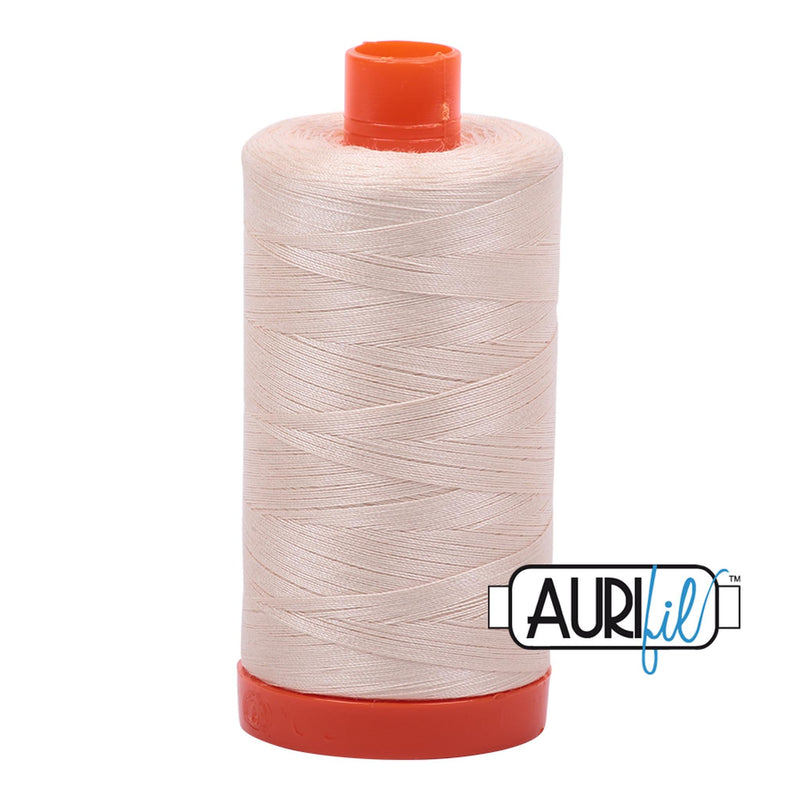 Aurifil Cotton Thread Solid 50wt 1422yds Light Sand  A1050-2000