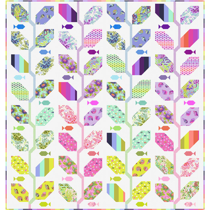 PREORDER -- Tula Pink Marine Meadow Quilt in Floral Reef