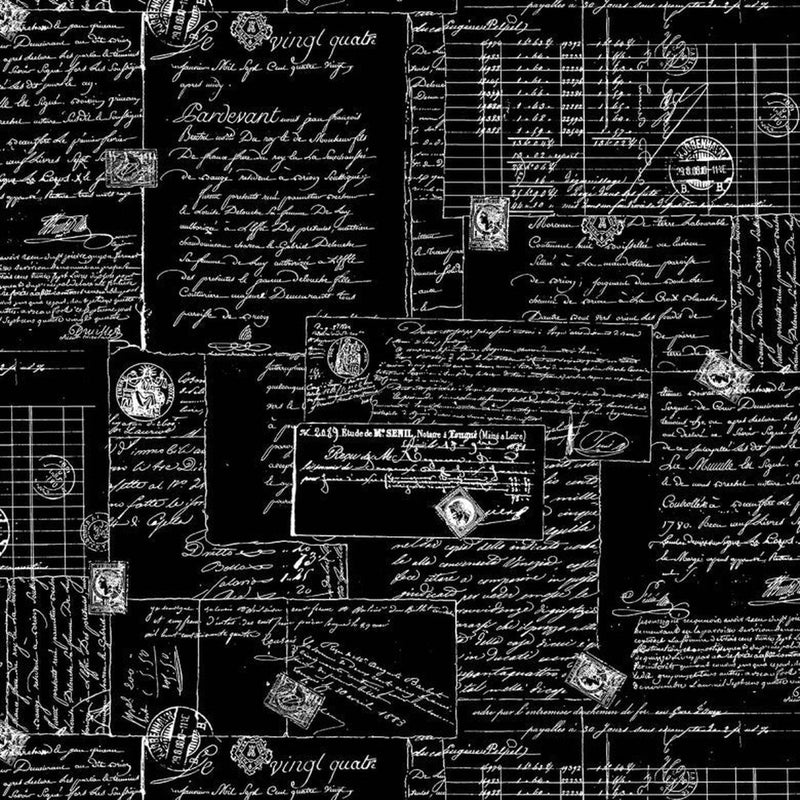 Michael Miller Widebacks Calligraphy: Black