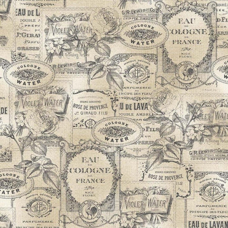 Michael Miller Widebacks Perfume Labels: Beige