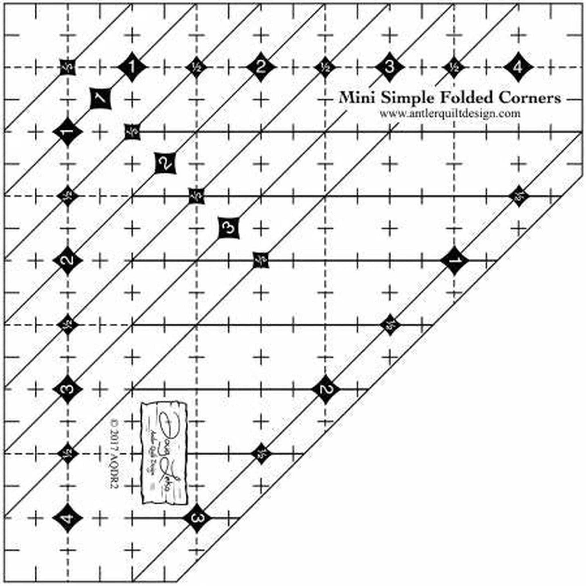 Mini Simple Folded Corner Ruler - Sewing Notion | Gotham Quilts