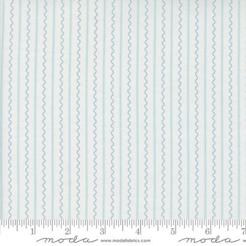 Mixed Bag of Bonbons by Jen Kingwell - Frequency Stripes: White Blue