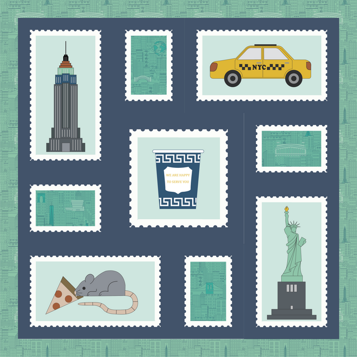 My NYC Stamp Quilt Kit