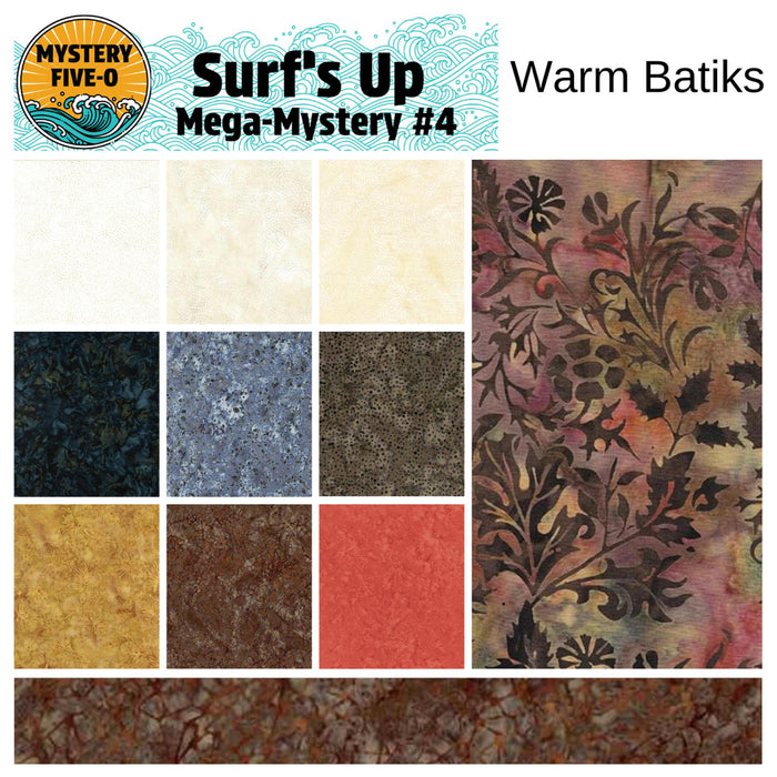 Mystery Five-0 - Surf's Up - Kit - Warm Batiks
