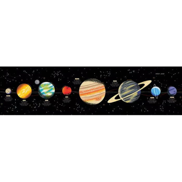 Outer Space by NASA - Solar System Panel Black (12" x 44")